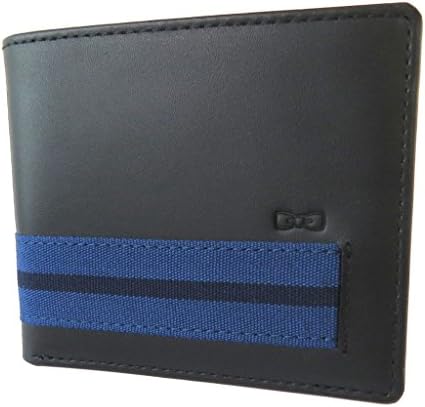 Leather card holder 'Eden Park'black blue (ultra flat)- 11x9.2 cm (4.33''x3.62'').