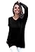 Rela Bota Women's V Neck Oversized Knitted Loose Knitwear Sweater Jumper Pullovers