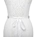 Remedios Rhinestone Bridal Belt Bridesmaid Sash Crystal Wedding Belt Women Dress Accessories,White