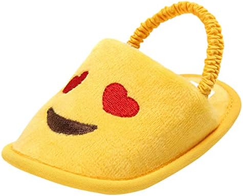 赤ちゃん靴 ふわふわ スリッパ サンダル ルームシューズ ベビーシューズ 顔文字柄 可愛い 室内履き 滑り