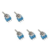 URBEST5 Pcs AC 125V/6A 2 Position On/On SPDT 3 Pins