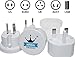 Imperial Design Easy 2 Pac 10A Worldwide Universal Travel Adapter Power Plug Kit Set for US, EU, AU, UK and More - USB Charging Port,CE ROHS FCC Approved, SP120U
