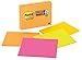 Post-it Super Sticky Notes, 8x6 in, 4 Pads, 2X The Sticking Power, Energy Boost Collection, Bright Colors, Recyclable (6845-SSP)