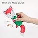 TUMAMA Newborn Baby Toys, Soft Cute Plush Stuffed Animal Rattles for 0, 3, 6, 9, 12 Months Newborn and Infant Development Hand Grip 4 PCS,Easter Gifts