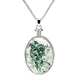 Beadnova Vintage Oval Glass Wishing Bottle Pendant Colorful Crystal Diamond Necklace Jewelry Gift Box Pack