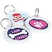 GoTags Unique Pet Tags, Personalized with 4 Lines of Custom Engraved ID, Silent Dog Tags with Glow in The Dark Silencer to Quiet Tag, Several Cute Tag Designs for Cat or Dog, (Rainbow Paw)