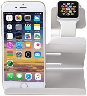 OMAX 3-in-1 Apple Watch Stand Charging Holder for iPhone Charging Stander Bracket Docking Station for Apple Watch 38/42mm Cradle Hold iphone ipad Desktop Stands