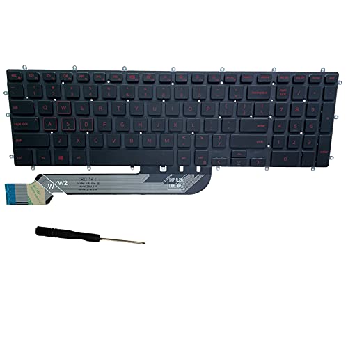 Moon2020 Laptop Replacement Keyboard for Dell Inspiron: 7566 7567