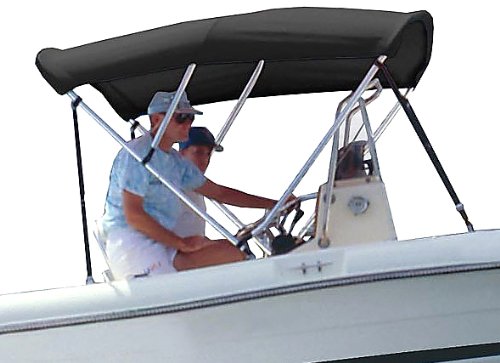 Survivor Marine Products Bimini Top (Fabric Only), Black, 6-Feet Length x 42-In…