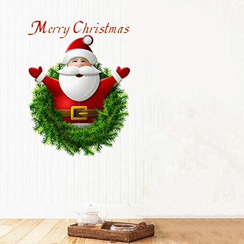 PITCHBLA Christmas Santa Claus Wall Stickers Window Background Decorative Sticker Wall Sticker Windo - //coolthings.us