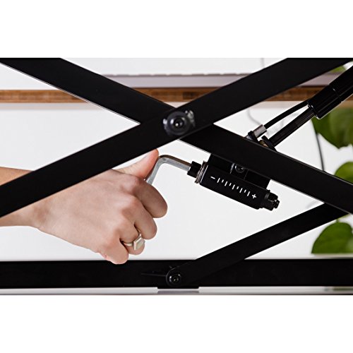 Fully Cooper Standing Desk Converter - 35" Height-Adjustable Workspace (Black)