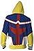 NoveltyBoy Boku No Hero Academia My Hero Academia All Might Hoodies Sweatshirt Cosplay Costume Battle Suit Jacket