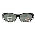 Polarized Fit Over Glass Sunglasses Womens Rhinestone Oval Frame Black Ombre