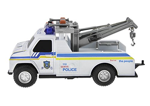 1:28 Emergency Engineering Wrecker Vehicles Toy Pick-up Tow Truck Police Trailer Car Boy Birthday Present Educational Toy Christmas Gift - Thumbnail 3