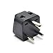OREI 2 in 1 USA to India Adapter Plug (Type D) - 4 Pack, Black