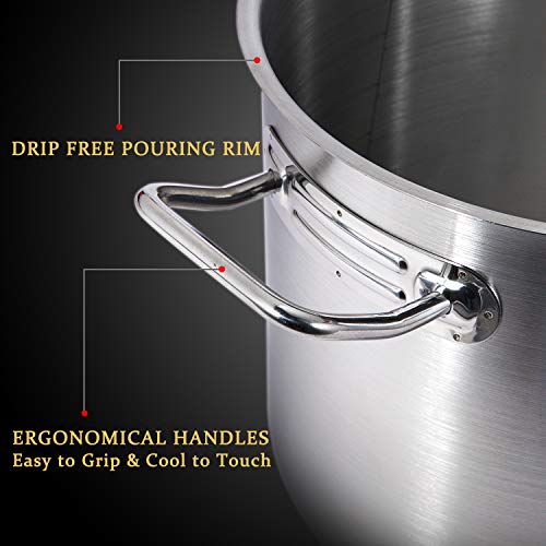 MICHELANGELO Stainless Steel Pots and Pans Set, Premium 10 Piece