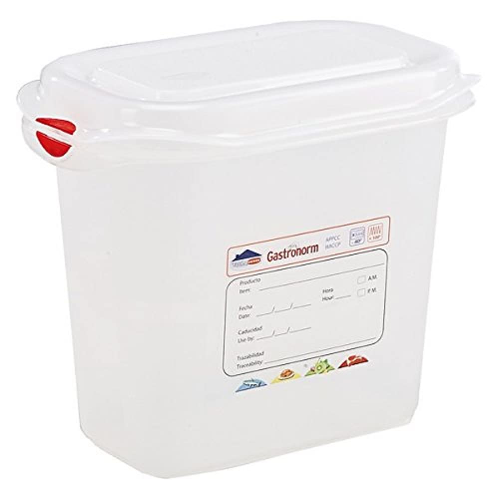 Genware NEV-12360 GN Storage Box, 1/9 150 mm Deep, 1.5 L (Pack of 6)