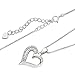 Womens Matching Heart Jewelry Set, Silver Necklace, Earrings, and Ring for Wife or Girlfriend