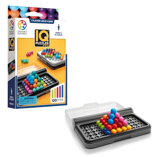 Smart Games SG455 IQ Puzzle Pro Skill Travel Game Brain Training Game (English Language Not Guaranteed)