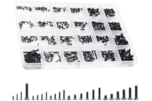 QTEATAK 480Pcs Black Laptop Notebook Computer Replacement Screws Kit for Lenovo Toshiba Gateway Samsung HP IBM Dell Sony Acer Asus SSD Hard Disk SATA