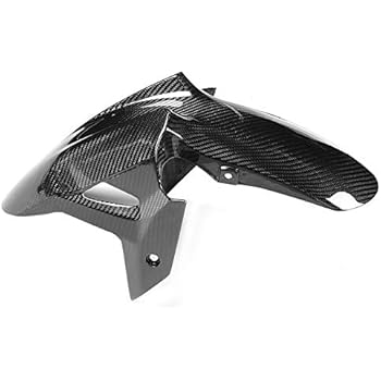 Suuonee Motorcycle Mud Guard, Carbon Fiber Motorcycle Mudguard Front Mud Flap Guard Cover for Kawasaki Ninja 400 18-19