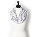 KNITPOPSHOP Music Note Infinity Loop Scarf for Women in the Summer (Blue)