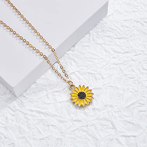 Sunflower Necklace Best Friend Necklace Friendship Necklace Sunflower