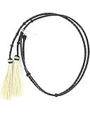 M & F Western Men's Braided Leather Horsehair Tassels Stampede String - 0296802