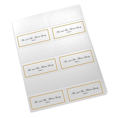 Documents and Designs Single Line Border Easy Print Place Cards, Gold, Set of 150 (25 Sheets) - Thumbnail 4