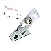 Badge Clips 30pcs Double Hole Metal Name Tags Holder with PVC Straps, ID Strap Clip Adapter ID Badge Clips, Clear,30 Clips per Pack (Clear 30pcs)