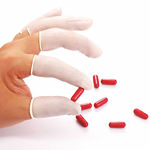 Finger Cots Medium Latex Free Finger Cot Disposable Anti Static Rubber Fingertips Protective Finger Gloves 600 Pcs - Thumbnail 4