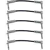 5 PACK: 6" Right Angle to Right Angle 1/4 Mono
