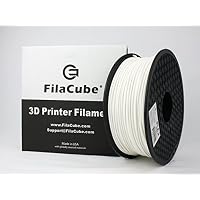 White FilaCube 2.85mm 1 kg PLA 2 (PLA 2nd Generation) 3D Printer Filament prints can be sanded like ABS for painting great for cosplay [Made in USA] plus pro pla+ plapro propla plaplus pure real 3 3mm