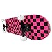 Krown Rookie Checker Skateboard - Pro Style Quality - Maple 7-Ply Deck, Aluminum Trucks, Urethane Wheels, Precision Bearings - The Perfect Beginners First Board