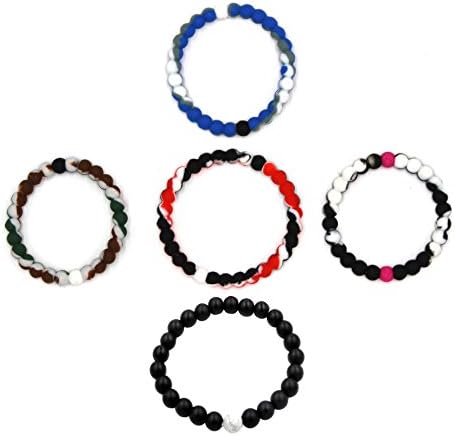 Set of 5 - Adorable Transparent Sport Balance Bead Bracelet Set (Random Colors)