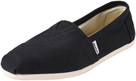 Janstom Women's Classic Casual Slip-On Shoes Loafers Black 8.5 B(M)-39