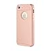 MTRONX Phone Case for iPhone 5, iPhone 5s, Shockproof Hybrid Hard Soft TPU Case Bumper for Apple iPhone 5, iPhone 5s - Rose Gold/Rose Gold(HC-RGRG)
