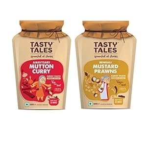 Tasty Tales Ready to Cook Amritsari Mutton and Bengali Mustard Prawns, No Preservatives, RTC Curry Masala Mix, Easy to…