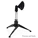 Etubby Adjustable Foldable Tripod Desktop Microphone Stand Holder with Mic Clip for Meetings, Lectures, Podcasts, and More