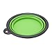 Pop-up Dog Bowl & Pet Bowl - Collapsible Travel Silicone Camping Crate Dish Bowl - 2 Cup Set - Blue / Green, Small by KIQ