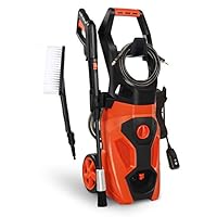 ENSTVER Electric Pressure Washer,2100PSI 1.8 GPM 1800W Power Cleaner Machine Hose Reel,Spray Gun,Spray Brush,Nozzles Onboard Detergent Tank