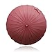 Becko Manual Open & Close Umbrella Long Umbrella with 24 Ribs, Durable and Strong Enough for The Wind and Rain, Easy to Carry on Your Back by Its Own Bag (Red)