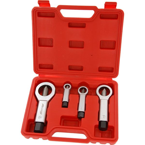 Neilsen CT3251 4pc Nut Splitter Set Sizes 9–12mm, 12-16mm, 16-22mm, 22-27mm Ideal for Separates Corroded and Stuck Nuts