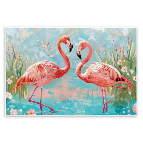 Stupell Industries Modern Flamingo Love Wall Plaque Art, design by LSR Design S…