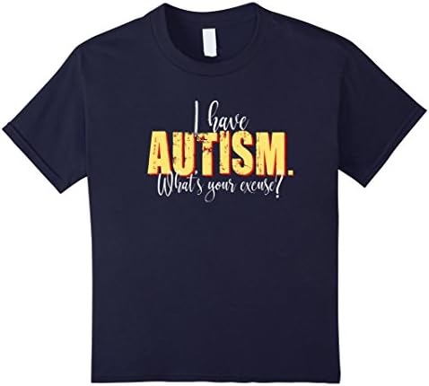 unisex-child I have Autism  What's your Excuse T-Shirt Color Set 01 8 Navy
