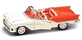 1957 Oldsmobile Super 88 Convertible, Orange & Beige - Yatming 92758 - 1/18 Scale Diecast Model Toy Car