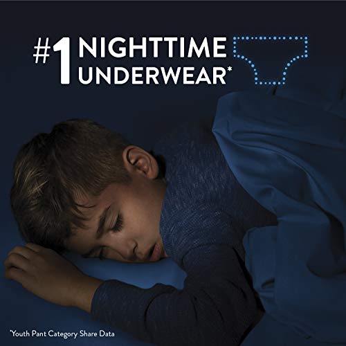 Goodnites Boys' Nighttime Bedwetting Underwear, Size Extra Small (28-43 lbs), 44 Ct (2 Packs of 22), Packaging May Vary