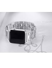 Correa para reloj Apple de 1.49 pulgadas y 1.65 pulgadas, correa brazalete Secbolt deportivo de metal para reemplazar en reloj Apple Nike+, serie 2, serie 1, edición deportiva, 4 colores disponibles., 38mm