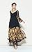 R.Vivimos Women Chiffon Flower Printing Split Asymmetrical Long Dresses XLarge