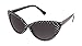 MJ Eyewear Black Cat Eye Women Sunglasses Vintage Fashion (POLKA DOT BLACK/WHITE, BLACK)